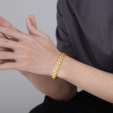 Men's 9mm Bangle Bracelet Motorcycle Link Chain