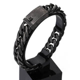 Punk Bike Chain Bracelet Vintage Stainless Steel Men Hand Chain