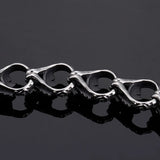 Punk Skull Charm Bracelets Men Stainless Steel Link Chain Bracelet