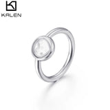 Bohemia Wedding Rings Stainless Steel Heart Femme Sweetheart Jewelry