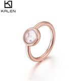 Bohemia Wedding Rings Stainless Steel Heart Femme Sweetheart Jewelry