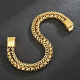 Popcorn Chain Double Link Stainless Steel 200mm Men's Bracelet