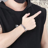 Vintage 12mm Stainless Steel Animal Chain Bracelet