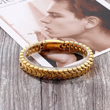 Vintage 12mm Stainless Steel Animal Chain Bracelet