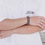 Punk Skull Wristband Stainless Steel Bracelet Men's Watch