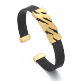 Punk Leather Cuff Bracelet for Men Rock Jewelry