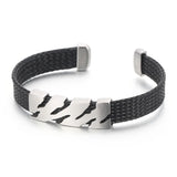 Punk Leather Cuff Bracelet for Men Rock Jewelry