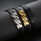 Punk Leather Cuff Bracelet for Men Rock Jewelry