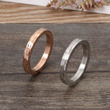 Rose Stainless Steel Rings High Polished Wedding Bands