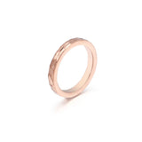 Rose Stainless Steel Rings High Polished Wedding Bands