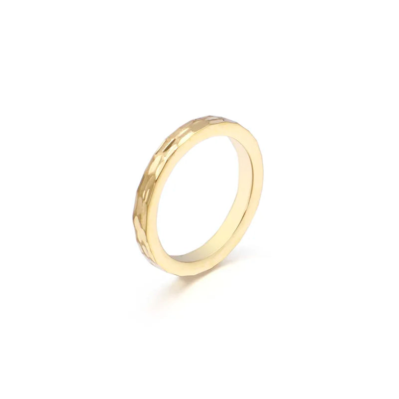 Rose Stainless Steel Rings High Polished Wedding Bands