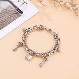 Key Lock Bracelet Stainless Steel Charm Jewelry