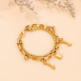 Key Lock Bracelet Stainless Steel Charm Jewelry