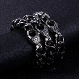 Stainless Steel Men's Skull Punk Style Bracelet