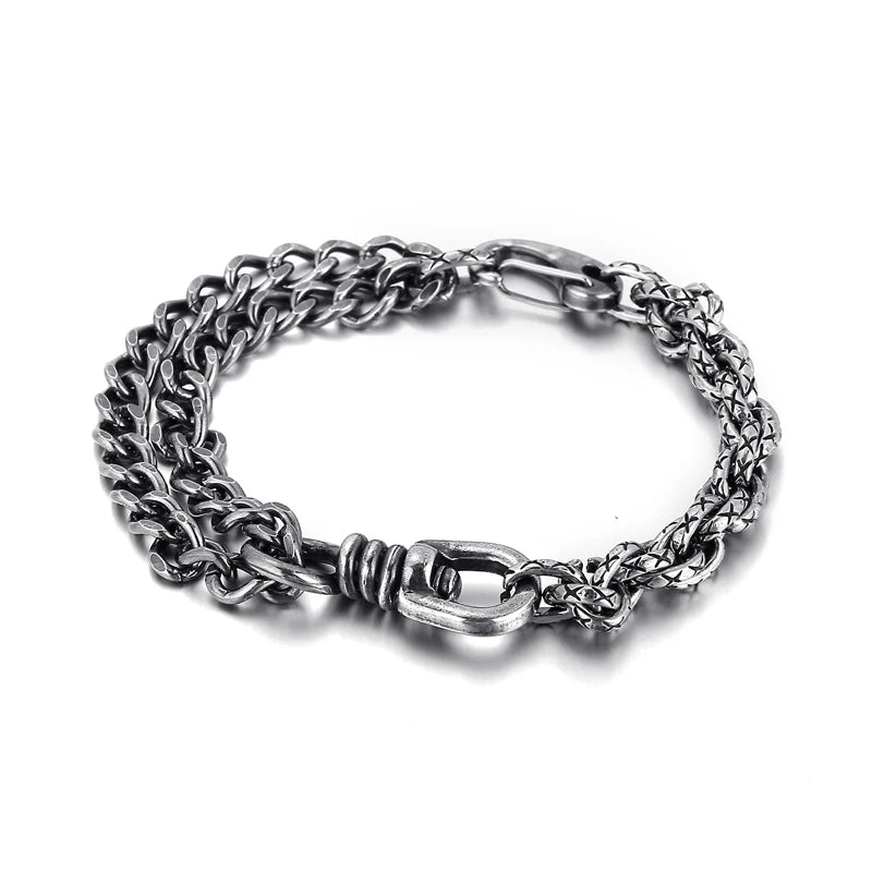 Vintage Chain Men's Gothic Combination Stainless Steel Jewelry