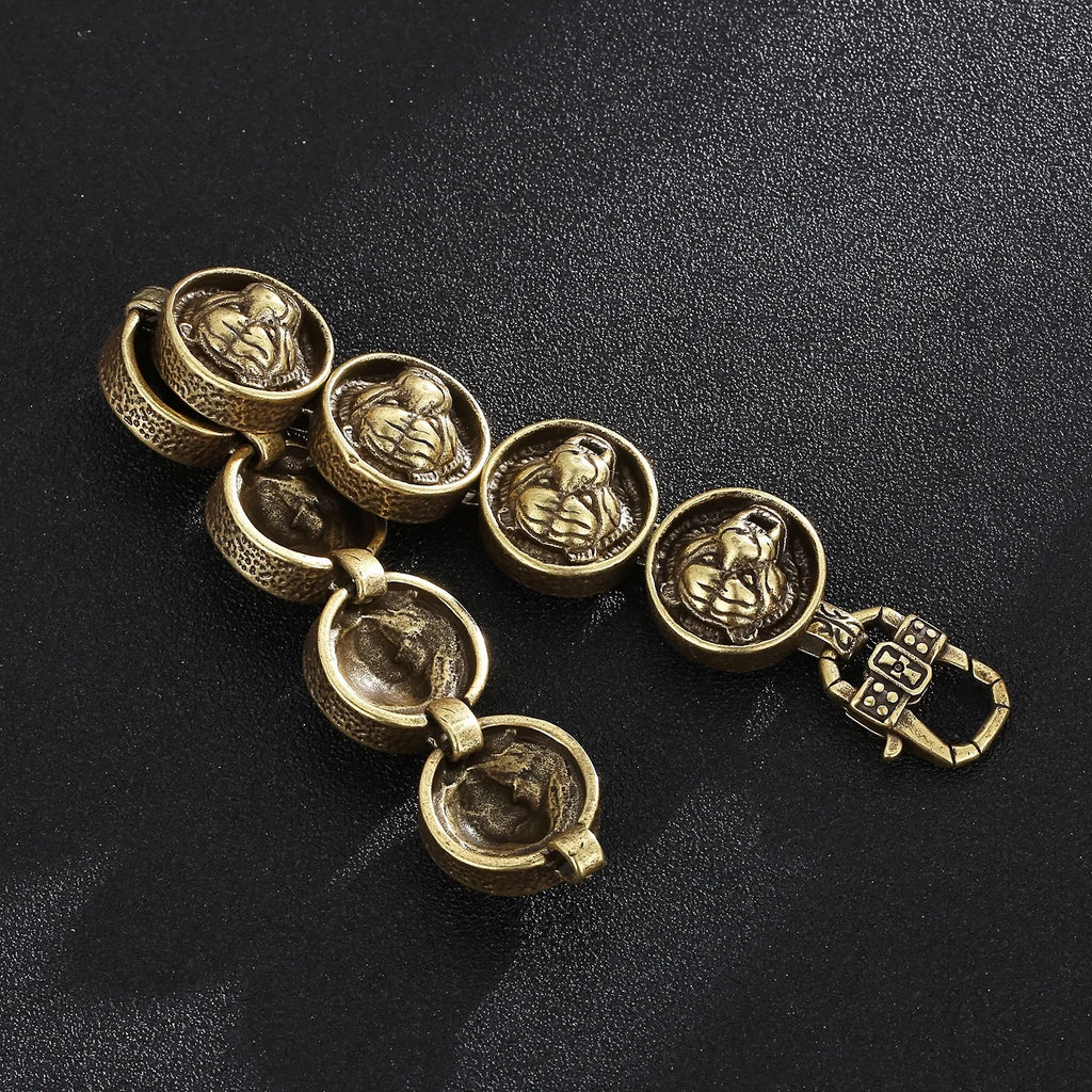 Vintage Tiger Bracelet For Mens Stainless Steel High Jewelry Charm Chain Punk