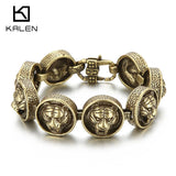 Vintage Tiger Bracelet For Mens Stainless Steel High Jewelry Charm Chain Punk