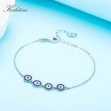 Kaletine 925 Silver Bracelet Evil Eye CZ Silver Jewelry for Women