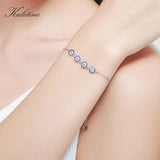 Kaletine 925 Silver Bracelet Evil Eye CZ Silver Jewelry for Women