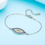 Kaletine 925 Silver Evil Eye Hamsa Charm Bracelet