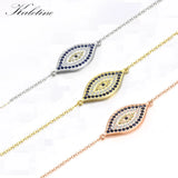 Kaletine 925 Silver Evil Eye Hamsa Charm Bracelet