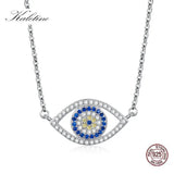 Kaletine 925 Silver Evil Eye Necklace Lucky Eyes Punk Pendant Necklaces