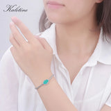 Kaletine Opal Gem Hamsa Bracelet Sterling Silver Charm Bangle KLTB019