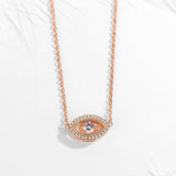 Kaletine Evil Eye Necklace 925 Sterling Silver Chain Fatima Rose Jewelry