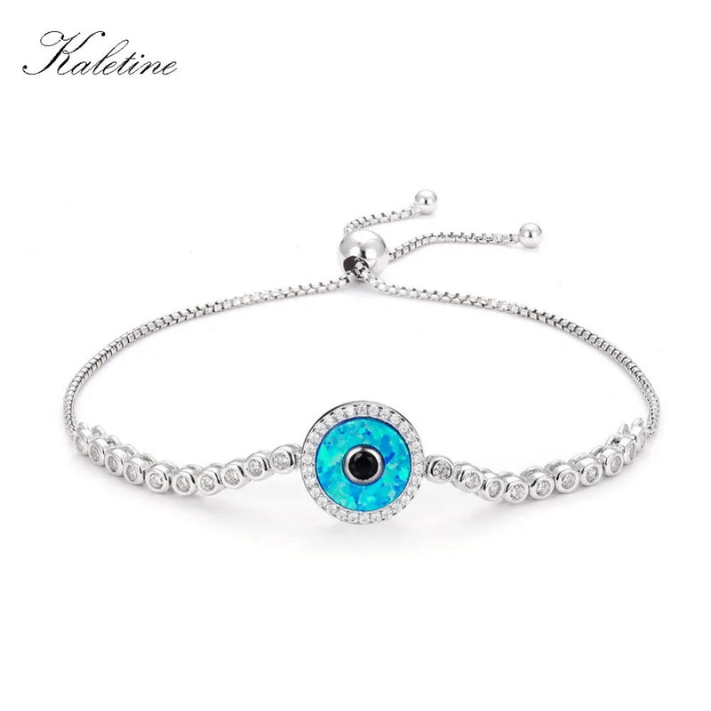 Kaletine Gods Eye 925 Silver Bracelet for Women Christmas Gift