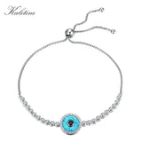 Kaletine Gods Eye 925 Silver Bracelet for Women Christmas Gift