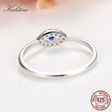 Kaletine Evil Eye Ring 925 Sterling Silver CZ Yellow Rose Jewelry