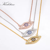 925 Silver Evil Eye Hamsa Long Necklace