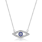 925 Silver Evil Eye Hamsa Long Necklace