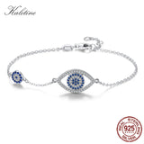 Kaletine Evil Eye Hamsa Bracelet 925 Sterling Silver CZ Turkey Jewelry Gift