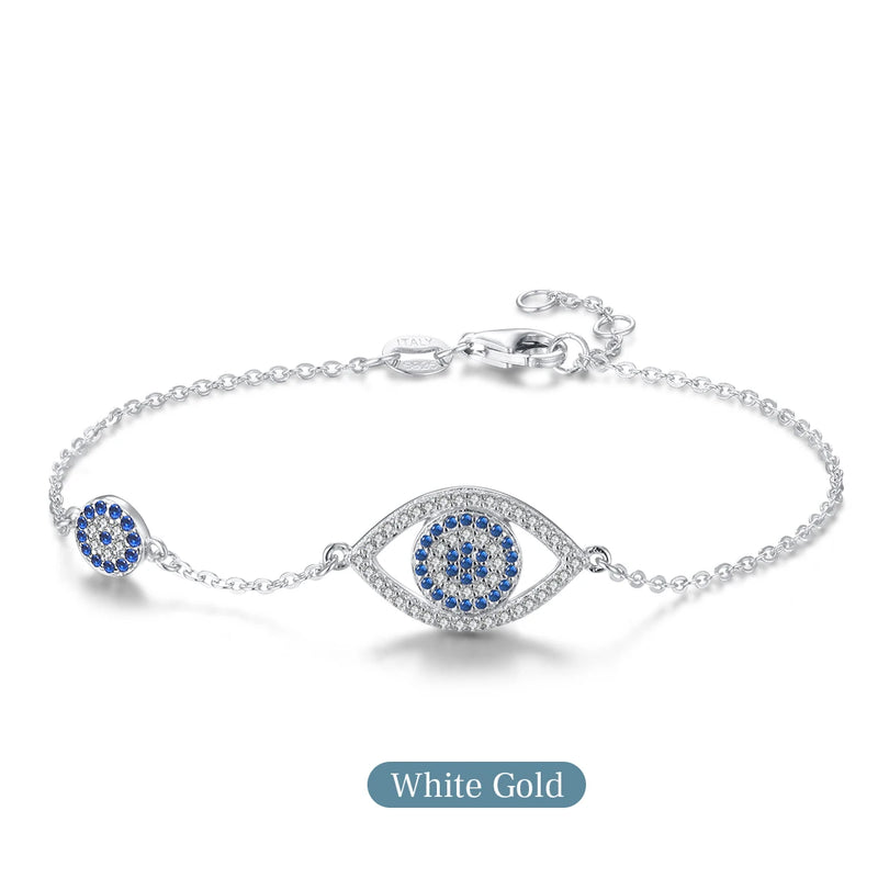 Kaletine Evil Eye Hamsa Bracelet 925 Sterling Silver CZ Turkey Jewelry Gift