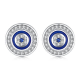Kaletine Evil Eye Earring 925 Sterling Silver Stud Earrings