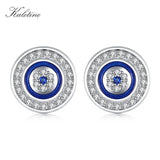 Kaletine Evil Eye Earring 925 Sterling Silver Stud Earrings