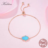 Kaletine Lucky Synthetic Opal Hamsa Hand of Fatima Charms Bracelets