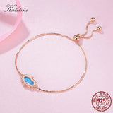Kaletine Lucky Synthetic Opal Hamsa Hand of Fatima Charms Bracelets
