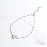Kaletine Evil Eye Bracelet 925 Sterling Silver CZ Enamel Tennis Link Chain
