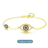 Kaletine Hamsa Evil Eye Bracelet 925 Sterling Silver CZ Jewelry Chain