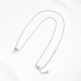 Kaletine Minimalist 925 Silver Clavicle Chain Necklace