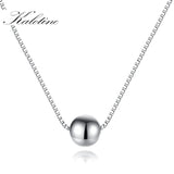 Kaletine Minimalist 925 Silver Clavicle Chain Necklace