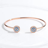 Kaletine 925 Silver Evil Eye Bracelet Zircon Jewelry for Women