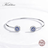 Kaletine 925 Silver Evil Eye Bracelet Zircon Jewelry for Women