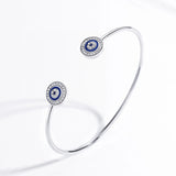 Kaletine 925 Silver Evil Eye Bracelet Zircon Jewelry for Women