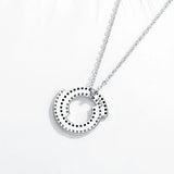 Kaletine 925 Silver Clear CZ Pendant Necklace Women Bohemian Jewelry