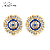 925 Silver Evil Eye CZ Crystal Stud Earrings Retro Devil