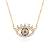Kaletine Lucky Evil Eye Necklace 925 Sterling Silver Enamel Necklace