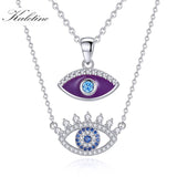 Kaletine Lucky Evil Eye Necklace 925 Sterling Silver Enamel Necklace